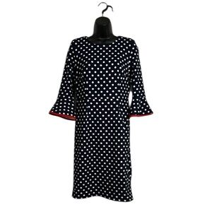 Shelby & Palmer Navy Polka Dot Dress Sz 6
